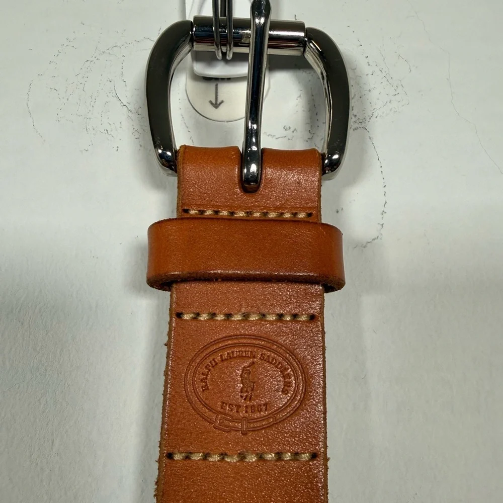 Ralph Lauren Brown Genuine Leather Belt, Size 38/40 Waist, Excellent Condition